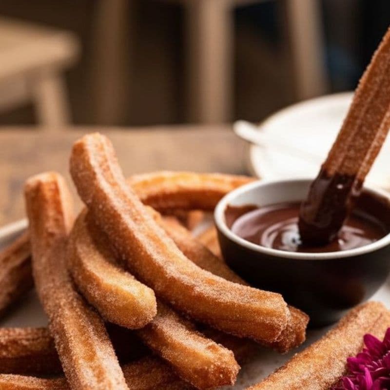 Churros with Chocolate Sauce