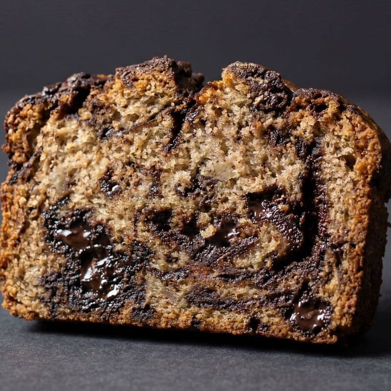 Chocolate Banana Bread Slice
